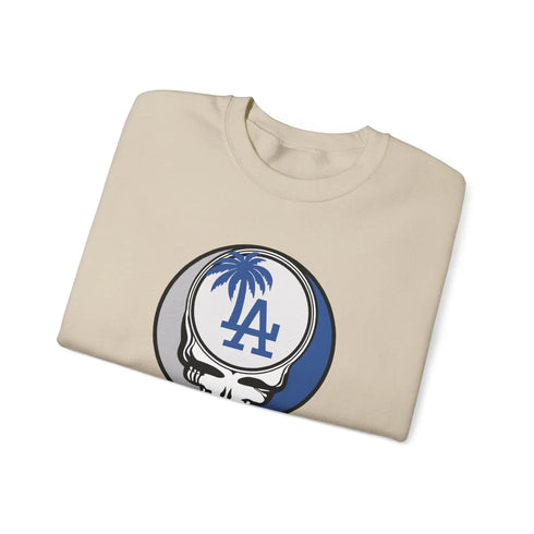 Grateful Dead - Los Angeles Dodgers Grateful Dead Stealie Crewneck Sweatshirt - MLB - StealieShop